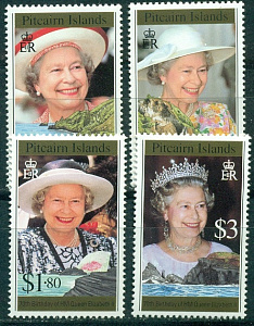 Питкерн, 1996, 70 лет Елизаветы II, 4 марки